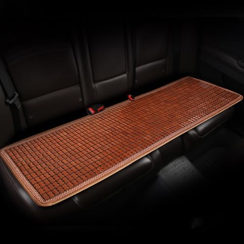 HJJKKH Bamboo Car Seat Cushion, Summer Cool Breathable Car Seat Pad Cover with 16.5x52.4 inch, Anti-Slip Bamboo Chair Seat Cushions Mat for Auto Car Truck Rear Seat or Home Sofa Chair