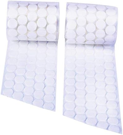 Self Adhesive Dots,1700pcs(850 Pairs) 0.59 Inch Diameter Strong Sticky Back Hook Nylon, 15mm Loop Strips with Waterproof Glue Tapes, Perfect for School,Office, Home(White)