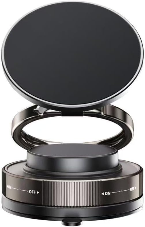 Vacuum Magnetic Suction Phone Holder,Doubled Sided Universal Cellphone Holder Stand for Car\/Home\/Smooth Surface\/Mirror\/Glass Foldable and Retractable Vacuum Magnetic Suction Phone Mount Bracket (B