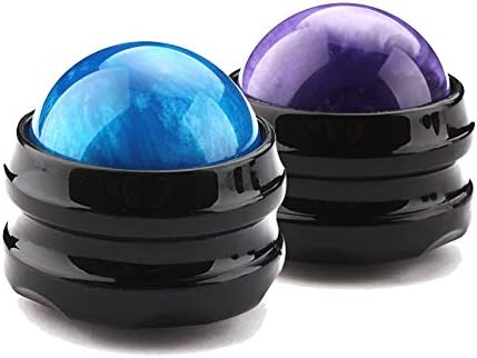 SUNANTH Massage Roller Ball,2-Pack Handheld Massage Therapy and Relax Tool for Sore Muscles,Joint Pain Relief Relaxing,Full Body Deep Tissue Massage(Blue&amp;Purple)