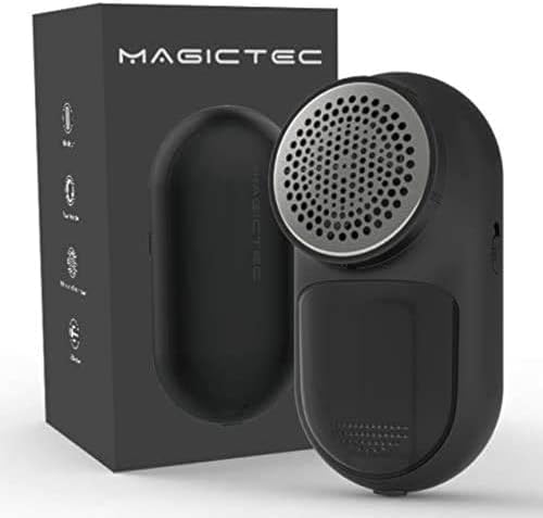 Magictec rechargeable fabric shaver, Magictec fuzz removal sweater remover, fuzz fuzz pilling trimmer suitable for clothes and furniture - battery powered (black)