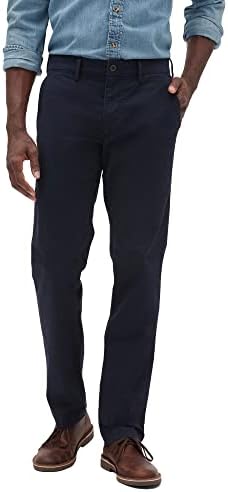 GAP men's essential straight leg slim fit khaki twill cotton pants