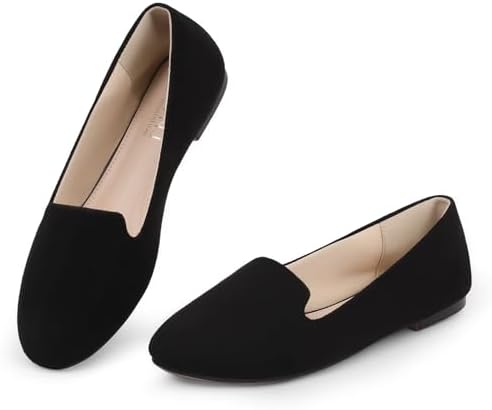 MUSSHOE Comfortable Ballet Flats for Women: Round Toe Women Loafers - Casual Slip on Ballerina Flats for Professional Woman Aged 25-45 Work Dressy Wedding