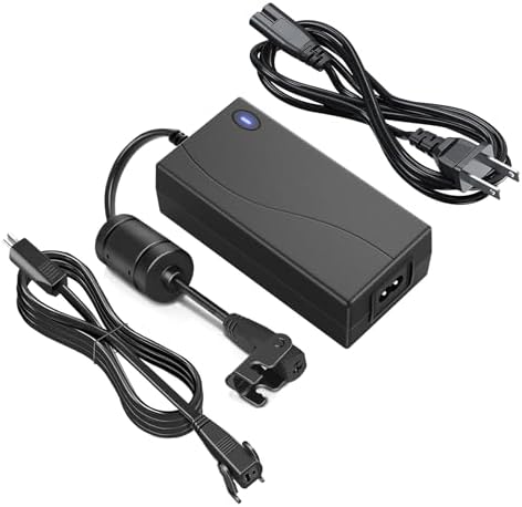 lojiraz 2-Prong AC\/DC Power Adapter for VersaDesk Ultralite VUL3624 36&#34; Electric Height-Adjustable Standing Converter Sit to Stand Desktop Riser Versa Desk Power Supply Cord Charger