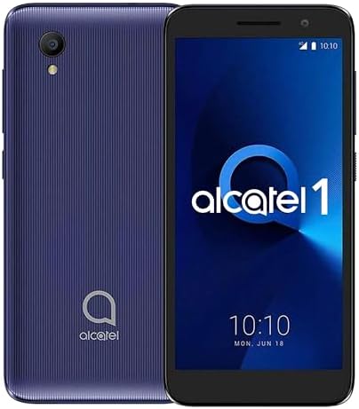 Alcatel 1 (16GB) 5.0&#34; Full View Display, Removable Battery, FM Radio, Dual SIM GSM Unlocked US &amp; Global 4G LTE International Version 5033E (Bluish Black)