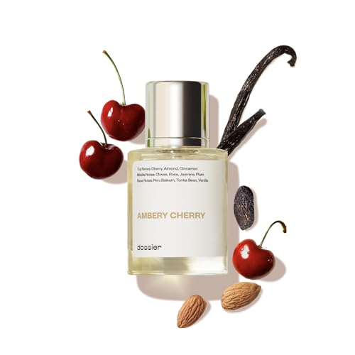 Dossier - Eau de Parfum - Ambery Cherry - Inspired by T.Ford Lost Cherry - Perfume Luxury - Pure Infused - Paraben Free - Vegan - For Women Men Unisex - Fragrance 1.7 Fl oz (Spray 50ml)