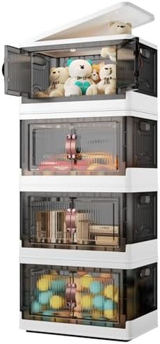 YFXCVSL Storage Bins with Lids - 192QT Large Plastic Storage Bins Closet Organizers and Storage, Foldable Stackable Storage Containers for House Organizing Bedroom Dorm