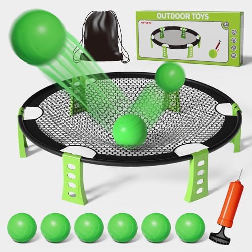 WATUDOU 34&#34; Outdoor Outside Game Sets Include 6 Balls, Round net Game Outdoor Sets for Kids Teens Adults, Ideals Outdoor Game Sets for Kids Teens Ages 6-8 8-12 12-16, Beach Outdoor Outside Game To