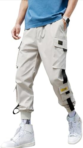 Ambcol Streetwear Hip Hop Pants Cargo Pants Joggers Casual Active Sports Sweatpants for Men Couple Women Unisex