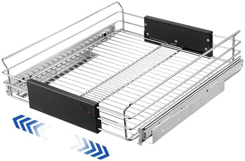 STORKING Expandable Pull Out Cabinet Organizer, Slide Out Drawers for Kitchen Cabinets, Heavy Duty Storage Drawers, Chrome Plated Cabinet Wire Shelf, Adjustable Width 12.5~20.2&#34; W x 17.3&#34; D