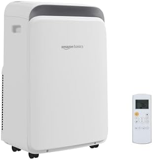Amazon Basics 3-In-1 Portable Air Conditioner, 12,000 BTU (ASHRAE), Cools Up to 550 Sqf, Portable AC with Cool\/Dry (Dehumidifier)\/Fan-Only Functions, Auto Mode, Sleep Mode, Timer, White