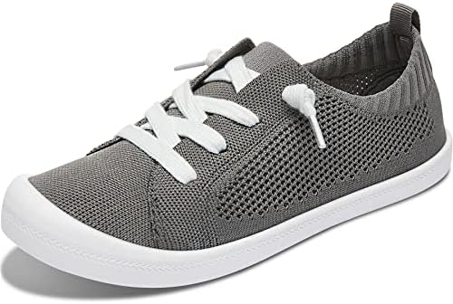 ALTOCIS Women&#39;s Knit Slip On Sneakers Ladies Elastic Low Top Flats Lightweight Breathe Mesh Fashion Sneakers Cute Flying Woven Loafers