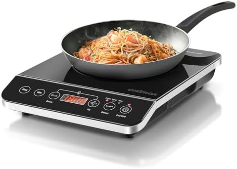 CUSIMAX Induction Cooktop,1800W Portable Induction Burner with Sensor Touch,Kids Safety Lock,10 Temperature and 9 Power Setting induction hot plate with Timer