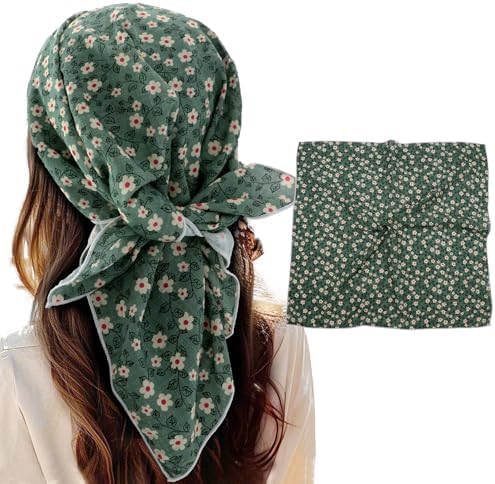 GHTIYLP Bandanas for Women Men 21&#34;x21&#34; Floral Headband Scarf Versatile Hair Bandana Square Head Scarf