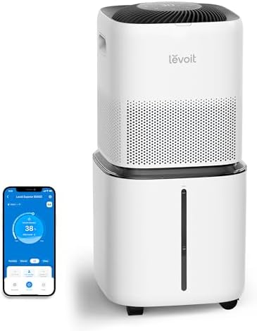 LEVOIT Superior 6000S Smart Evaporative Humidifiers for Home Whole House up to 3000ft², 6 Gal, Last 72-Hour, Premium Filter, Dry Mode, Wheels &amp; Water Fill Hose &amp; Foldable Storage - Quiet Sleep