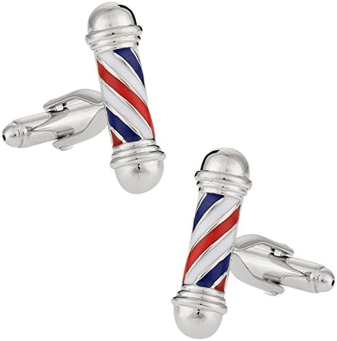 Cuff-Daddy Barber Pole Cufflinks with Presentation Box