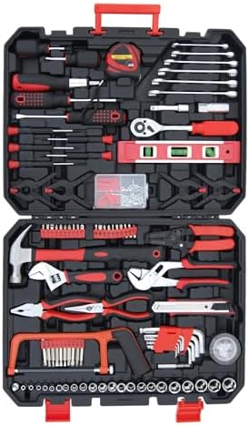 Hantinstom 237-Piece Household Tools Kit Essential Home Repair Set with Plastic Toolbox Ideal for College Students, Home Use &amp; More