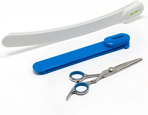 Hair Cutting Scissors, Hair Cutting Kit Women, DIY Home Hair Cutting Tools for Bangs Cutter, Layers, and Split Ends, Scissors for Cutting Baby Hair(Set of 3) Color Blue