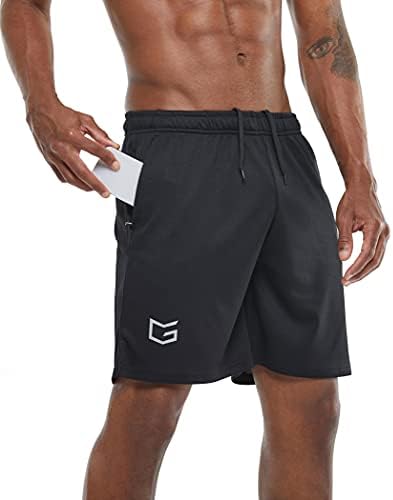 G Gradual Men&#39;s Workout Running Shorts Quick Dry Lightweight Gym Shorts with Zip Pockets
