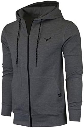 SCREENSHOT Sports Men&#39;s Gym Workout Full-Zip Hooded Active Sweatshirt