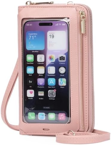 GOIACII Phone Purse Crossbody Bags for Women Small Travel Wallet Touch Screen RFID Blocking