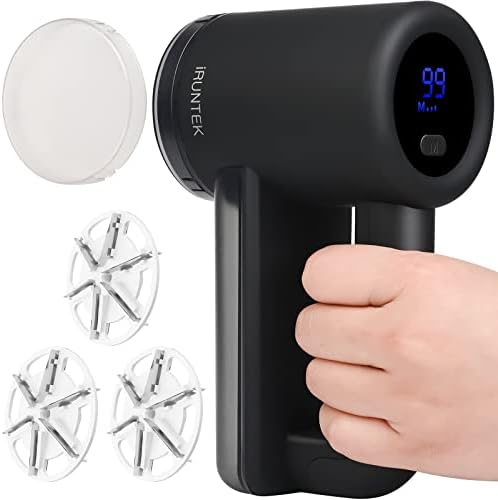 iRUNTEK Rechargeable Fabric Shaver &amp; Lint Remover｜3-Speed Lint Shaver with LED Display &amp; Type-C Fast Charging Port｜Sweater Shaver with Large Lint Bin｜Removes Fuzz &amp; Pills from Clothes Furn