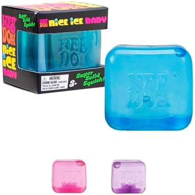 Schylling NeeDoh Nice Ice Baby - Sensory Squeeze Toy - Super Solid Squish - 1.25&#34; Wide - Color May Vary (Pack of 1)