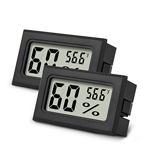 Mini humidity counter, mini digital hygrometer, AikTryee hygrometer, indoor hygrometer, temperature hygrometer, suitable for greenhouses, gardens, wine cellars, wardrobes, etc