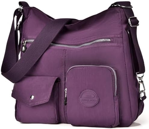 Multipurpose Hobo Purse for Women with Antitheft RFID, Waterproof Nylon Crossbody Bag Shoulder Handbag, Convertible Backpack