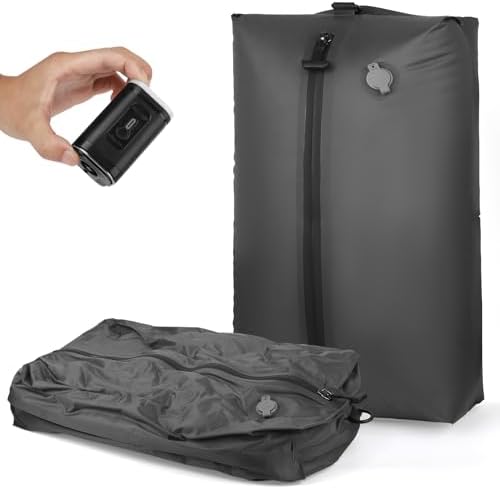 ANQAROS Vacuum Bags for Travel,Vacuum Bags for Travel with Wireless Vacuum Pump,IP67 Reusable Vacuum Compression Bags for Suitcases(1PC+Pump)