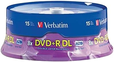 Verbatim DVD+R DL 8.5GB 8X AZO with Branded Surface - 15Pk Spindle,Purple