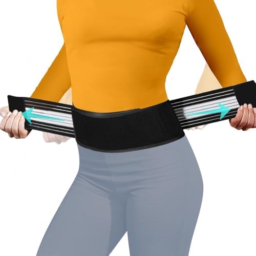 Lightweight Back Brace for Lower Back Pain Under Clothes - Relief from Sciatica, Hip and Spine Pain - Breathable &amp; Adjustable Lumbar Support Belt for Home, Work and Exercise - Suitable for Women&a
