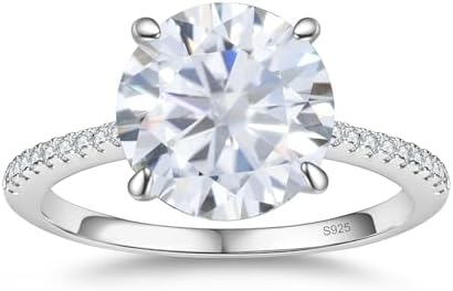 BAGUTTA PAVONE CZ Engagement Rings for Women,Women&#39;s Round\/Pear\/Oval\/Cushion\/Radiant Cut 925 Sterling Silver Solitaire Wedding Bands Engagement Promise Rings with 18K White Gold Plated 1.5\/2\