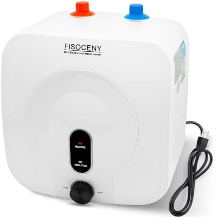 Fiseany. 5-gallon (approximately 7.6 liters) mini water tank water heater, sink hot water 500W 0V water heater suitable for RV kitchen RV \\/\u006# 4; NPT stainless steel hose with white connector