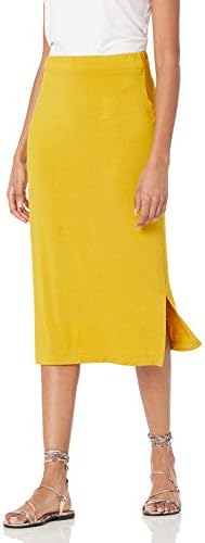 Amazon Essentials Women&#39;s Pull-On Knit Midi Skirt (Available in Plus Size)