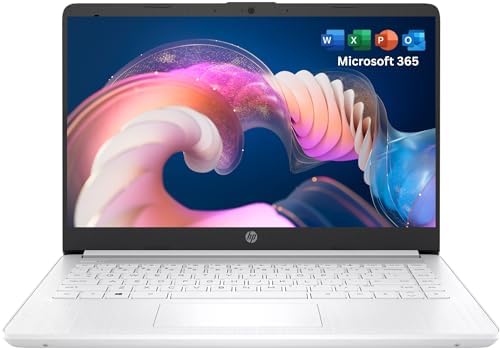 HP 16GB RAM Laptop with Free Microsoft 365  1.2TB Storage (256GB Hard Drive and 1TB Cloud)  Intel 4-Core  Windows 11  Lightweight Design  Slim &amp; Powerful  No Earbuds