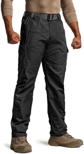 CQR Men&#39;s Tactical Pants, Water Resistant Ripstop Cargo Pants, Lightweight EDC Work Hiking Pants, Outdoor Apparel