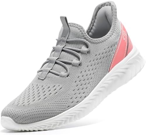 STQ Womens Orthopedic Walking Shoes Comfortable Slip on Sneakers for Plantar Fasciitis