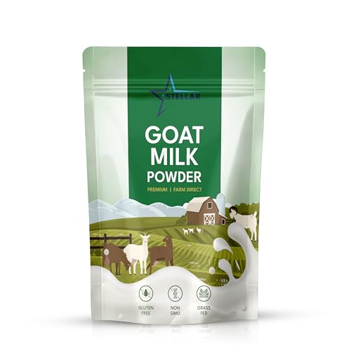 Stellar Goat Milk Powder \u2013 2 lb  Grass-Fed from Australia  Easy to Digest, High in Protein, Calcium &amp; Probiotics  Pure, Non-GMO, Gluten-Free, Pet Friendly, No Additives