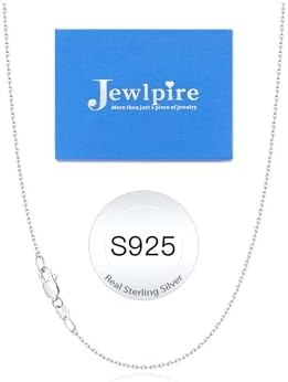 Jewlpire Italian 1mm 1.2mm Cable Chain 925 Sterling Silver Chain Necklace for Women, 14K Plated Gold Chain for Women Thin &amp; Dainty &amp; Sturdy Women&#39;s Chain Necklaces, 14 16 18 20 22 24 Inch