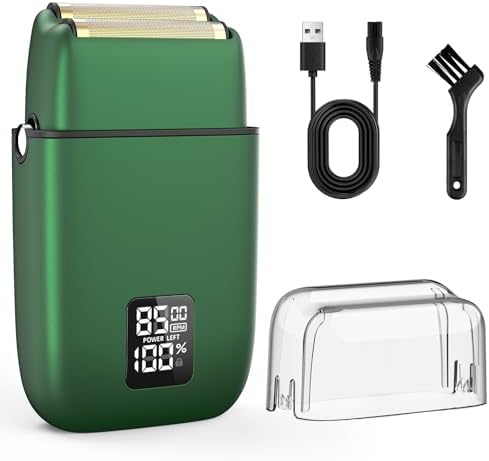 Foil Shaver for Men, Electric Razor for Men with Double Baldes, IPX7 Waterproof Men&#39;s Electric Shaver with 3 Adjustable Speeds, Men&#39;s Ideal Gift