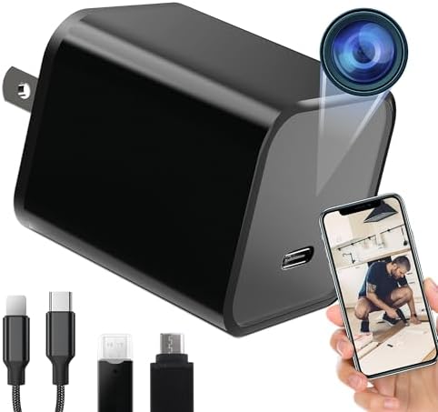 WiFi Smart Camera Charger with Premium Wide-Angle 160° \u2013 Live Remote View \u2013 2.4G\/5G WiFi \u2013 Best Mini Type\u2011C Plug Camera for Pets &amp; Home \u2013 Real Time Monitoring - iOS Andro