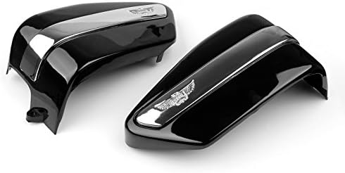 Bruce &amp; Shark 1 Set (Left &amp; Right Side) Battery Side Cover Parts Fits for Honda Rebel CA250 1995-2014(95 96 97 98 99 00 01 02 03 04 05 06 07 08 09 10 11 12 13 14),Black