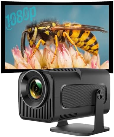 [Mini Projector 4K 1080P] Projector with Wifi and Bluetooth, 180° Rotatable, Android 11, 300 Ansi LM, Auto keystone correction, 40&#34;-160&#39;&#39; screen projection display, &lt;25dB Low noise Port