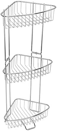 ToiletTree Products Stainless Steel Floor Shower Caddy - Corner Caddy Shelf for Bathroom and Bath Storage - Rust-Proof Caddy for Shampoo, Soap, and More