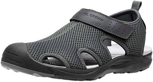 CAMEL CROWN Men&#39;s Mesh Hiking Sandals Closed-Toe Beach Sandal for Athletic Outdoor Summer Waterproof