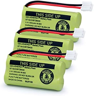 GEILIENERGY BT18433 BT28433 BT184342 BT284342 BT183348 BT283348 BT-1011 Replacement Battery Compatible for Phone CS6209 CS6219 CS6229 DS6151 89-1330-01-00 CPH-515D(Pack of 3)