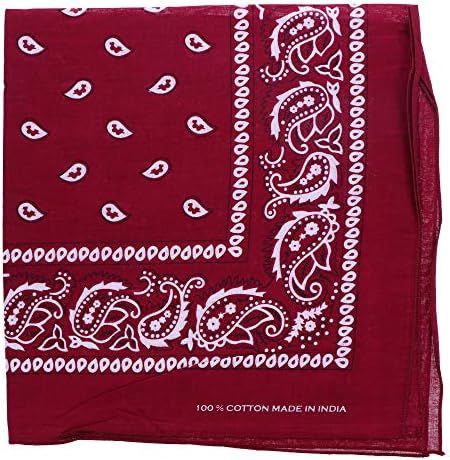Motique Accessories Extra Large Paisley Bandana 27x27 Inch