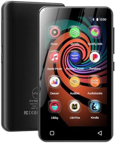 160GB MP3 Player with Bluetooth and WiFi, innioasis Music Player with Spotify,Pandora,Amazon Music,4&#34; Touch Screen Android MP4 MP3 Player for Kids with Libby,Audible,Spotify Kids (Grey)