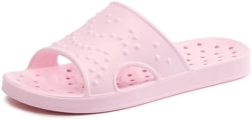 shevalues Shower Shoes for Women Men with Arch Support Quick Drying Pool Slides Lightweight Beach Sandals with Drain Holes